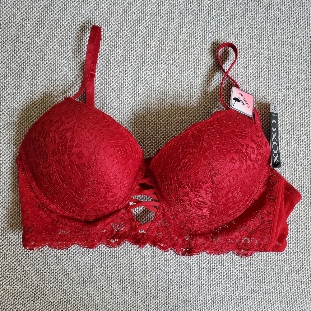 XOXO Red Lace Bra